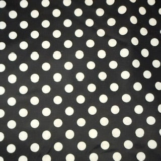 Black Polka Dot Nylon Tricot Performance Fabric | Spandex Palace  Turq