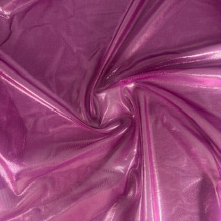 Ultrashine Foil Stretch Power Mesh Fabric | Spandex Palace Magenta