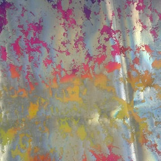 Stretch Nylon Spandex with Tie-Dye Holographic Foil | Spandex Palace
