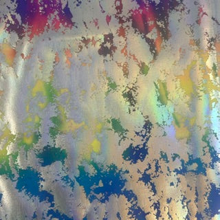 Stretch Nylon Spandex with Tie-Dye Holographic Foil | Spandex Palace