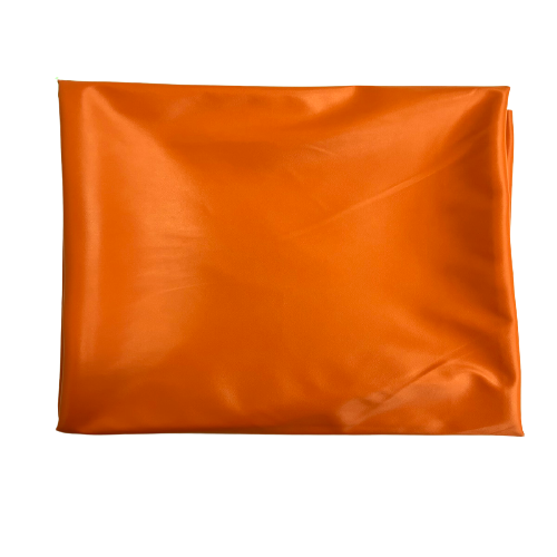 Orange Two Way Stretch Faux Leather Vinyl Fabric