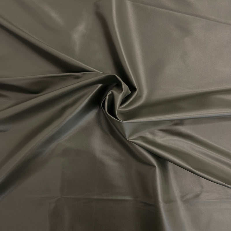 Olive Green Two Way Stretch Faux Leather Vinyl Fabric