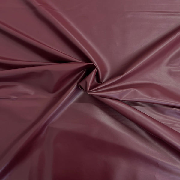 Burgundy Two Way Stretch Faux Leather Vinyl Fabric