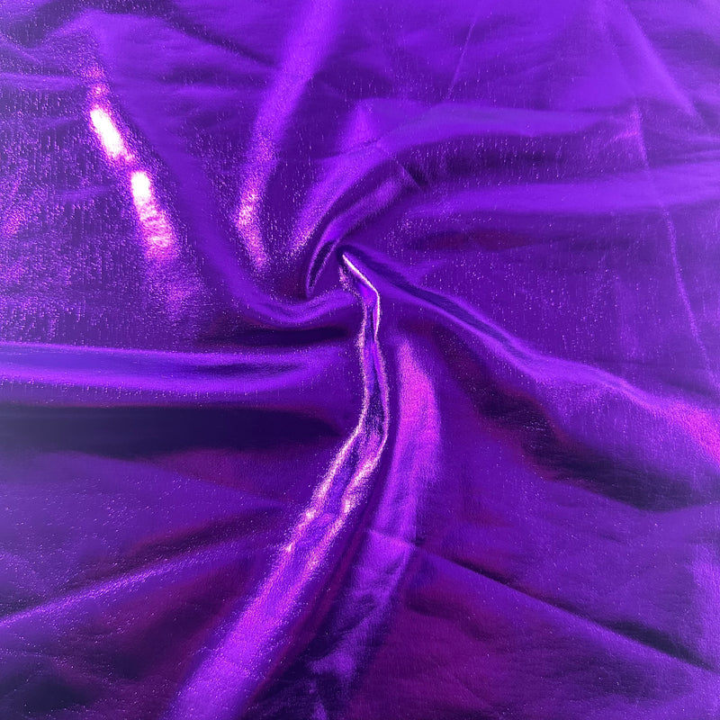 2 Way Stretch Single Span All Over Foil | Spandex Palace Purple