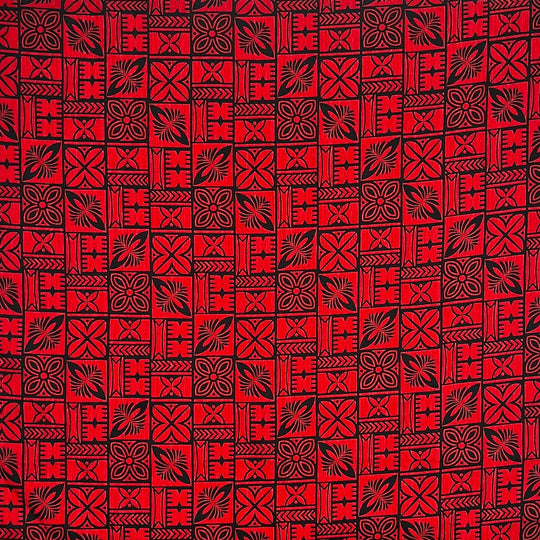Traditional Polynesian Tapa Pattern Fabric | Cotton  |  Spandex Palace