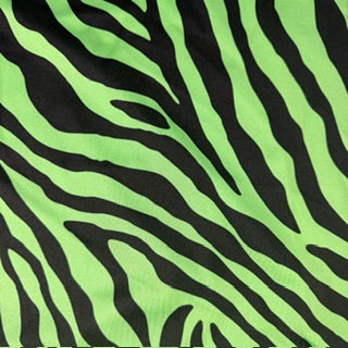 Zebra Print High-Stretch Tricot Spandex Fabric | Spandex Palace Lime