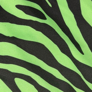 Zebra Print High-Stretch Tricot Spandex Fabric | Spandex Palace Lime