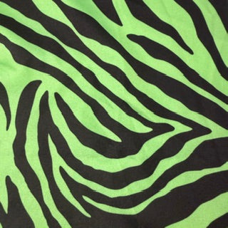 Zebra Print High-Stretch Tricot Spandex Fabric | Spandex Palace Lime