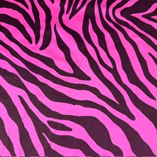 Zebra Print High-Stretch Tricot Spandex Fabric | Spandex Palace Fuchsia