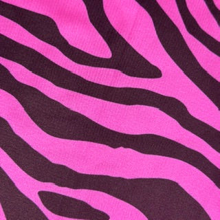Zebra Print High-Stretch Tricot Spandex Fabric | Spandex Palace Fuchsia