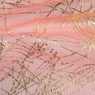 Dancing Splash Foil Polyester Mesh Fabric | Spandex Palace