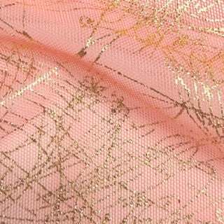 Dancing Splash Foil Polyester Mesh Fabric | Spandex Palace