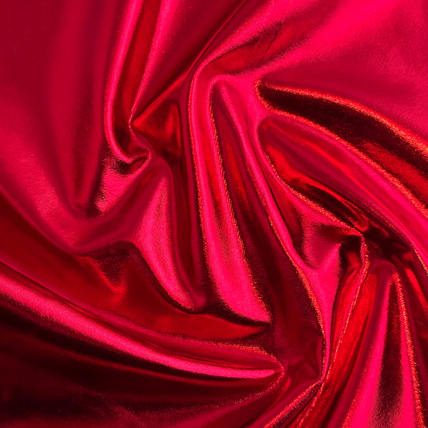 2 Way Stretch Single Span All Over Foil | Spandex Palace Red