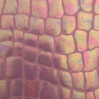 llusion Reptile Scale Print Nylon Spandex Tricot Fabric | Spandex Palace Pink