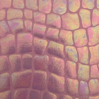 llusion Reptile Scale Print Nylon Spandex Tricot Fabric | Spandex Palace Pink
