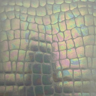 llusion Reptile Scale Print Nylon Spandex Tricot Fabric | Spandex Palace White