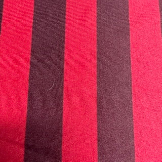 1" Stripe Polyester Spandex Tricot Fabric | Spandex Palace Black Red