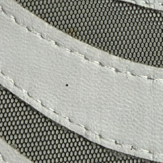 Polyester Mesh with Faux Leather Wave Appliqué | Spandex Palace