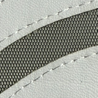 Polyester Mesh with Faux Leather Wave Appliqué | Spandex Palace