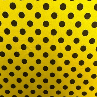 Black Polka Dot Nylon Tricot Performance Fabric | Spandex Palace  Yellow