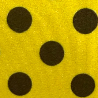 Black Polka Dot Nylon Tricot Performance Fabric | Spandex Palace  Yellow