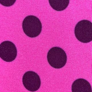 Black Polka Dot Nylon Tricot Performance Fabric | Spandex Palace  Hot Pink