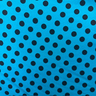 Black Polka Dot Nylon Tricot Performance Fabric | Spandex Palace  Turq