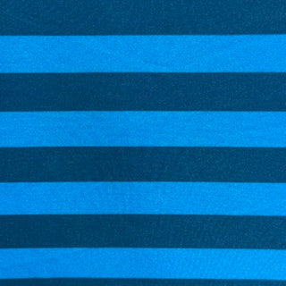 1" Stripe Polyester Spandex Tricot Fabric | Spandex Palace Black Turq