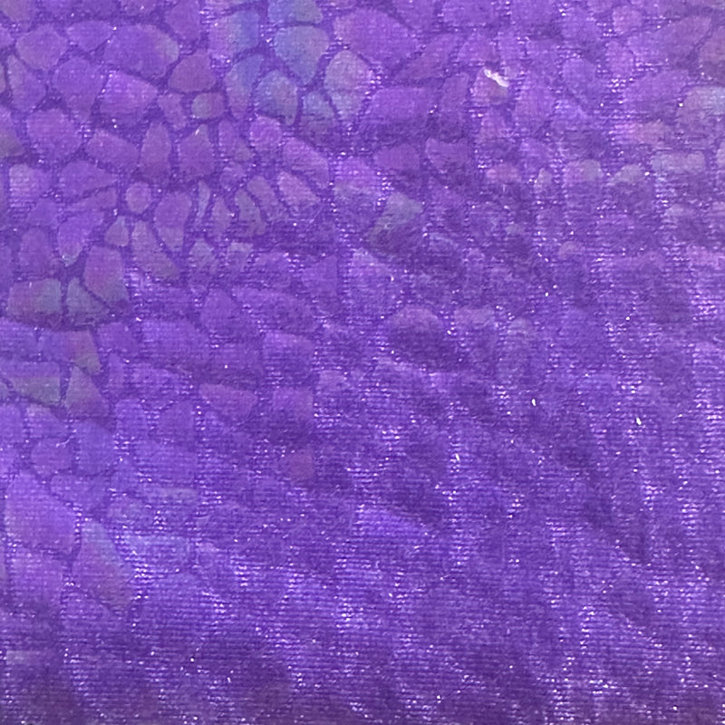 4 Way Stretch Nylon Spandex Fabric Alligator Skin Hologram | Spandex Palace Lavender Illusion