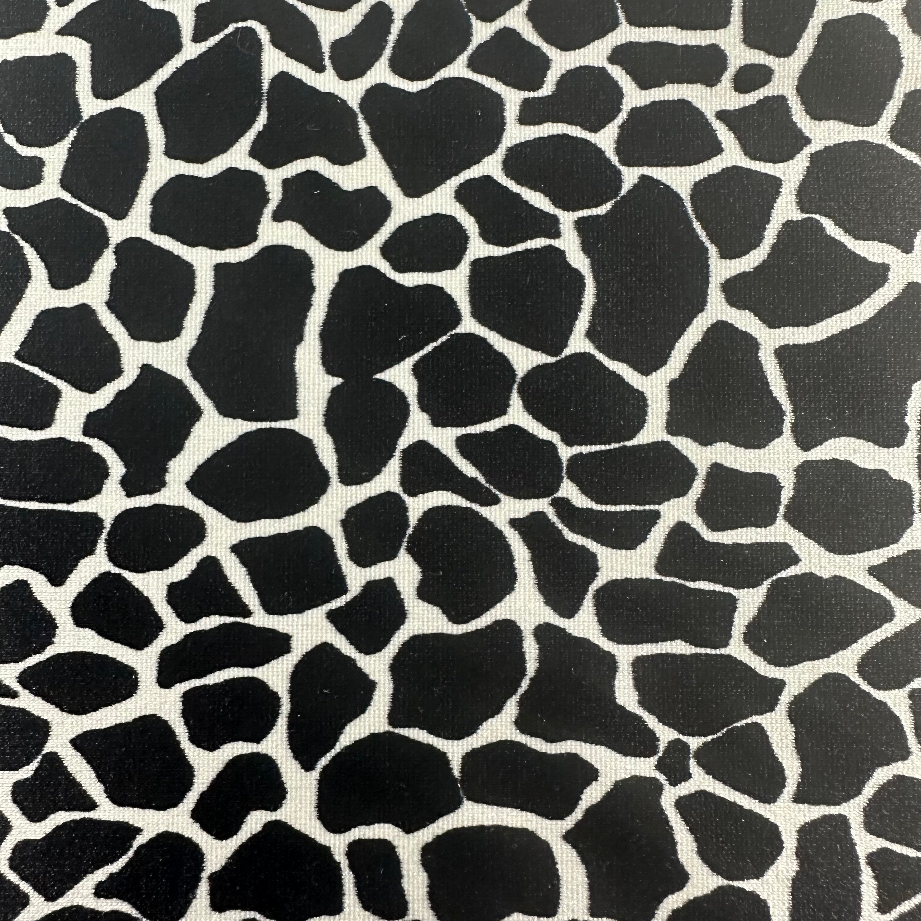 2 Way Stretch Nylon Spandex Jumbo Satin Fabric Giraffe Print for Unique Creations!"| Spandex Palace Black White