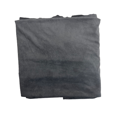 Charcoal Gray Stretch Faux Suede Knit Fabric