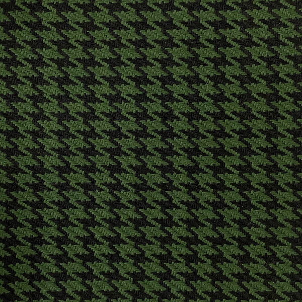 Green | Black Acrylic Houndstooth Fabric