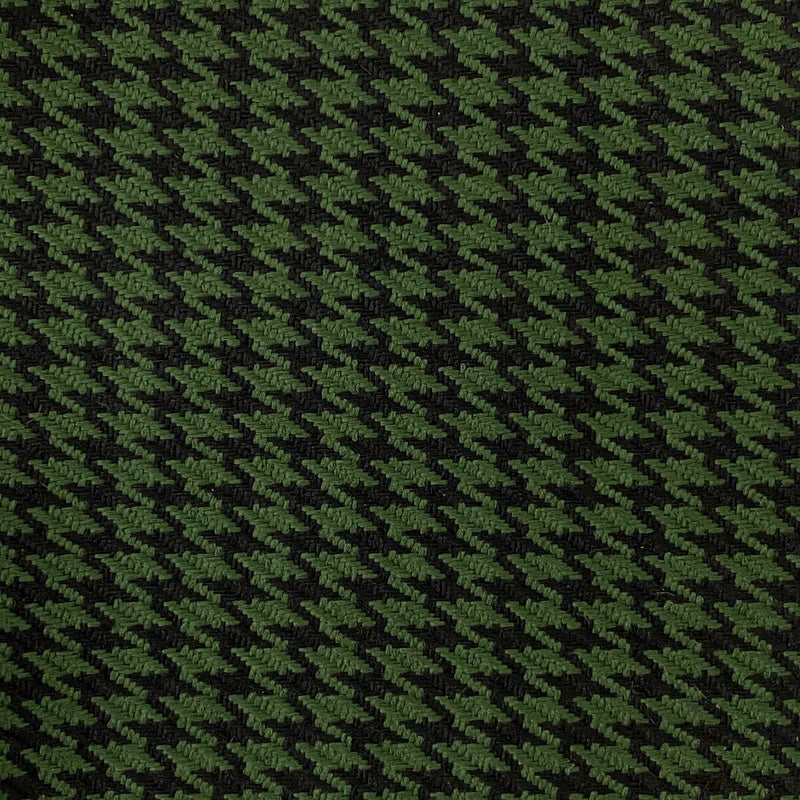 Green | Black Acrylic Houndstooth Fabric