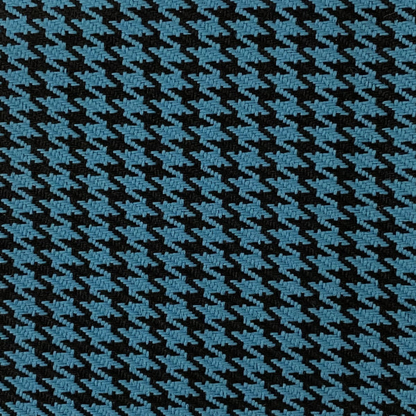 Blue | Black Acrylic Houndstooth Fabric