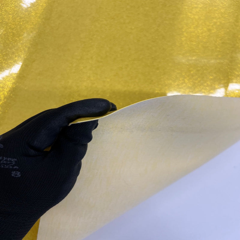 Yellow Sparkle Glitter Vinyl Fabric