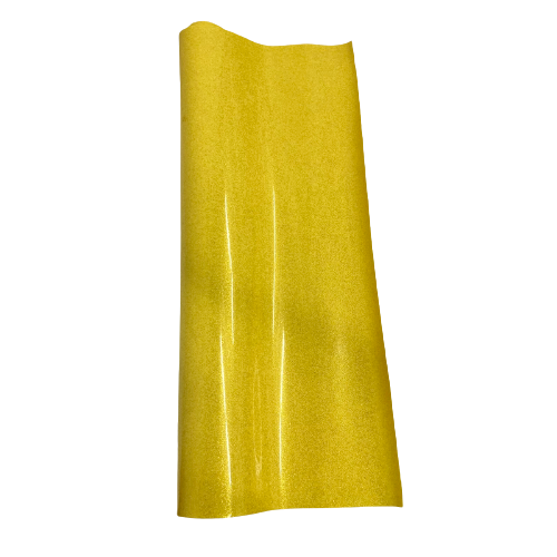 Yellow Sparkle Glitter Vinyl Fabric