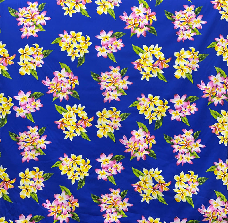 Plumeria Clusters Fabric | Poly Cotton | Spandex Palace