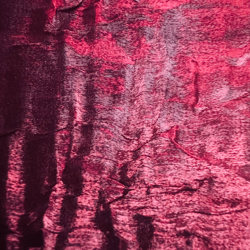 Shimmer Creased Fabric | Spandex Palace  Burgundy 