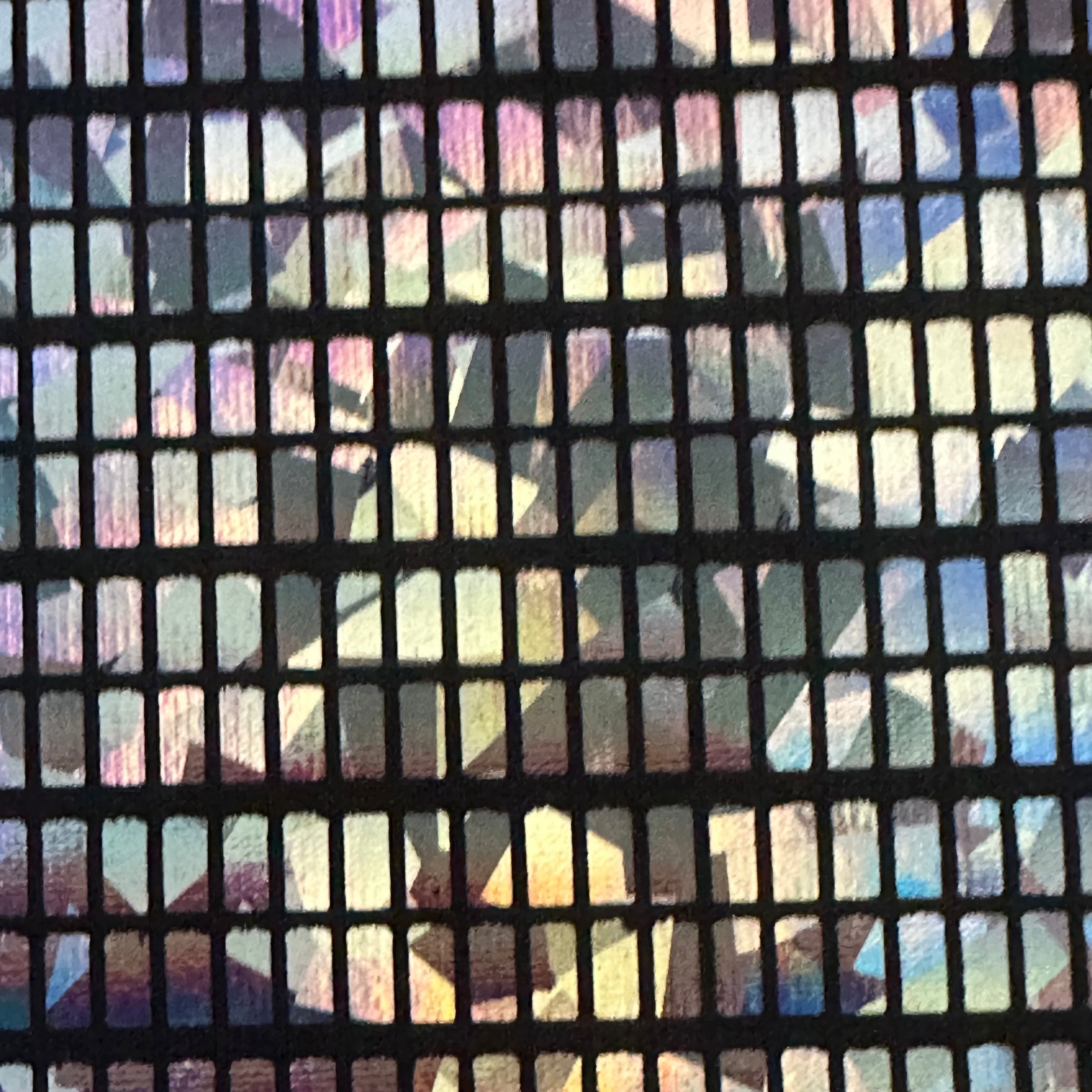 Disco Hologram Foil on Polyester Spandex | Spandex Palace Black Silver