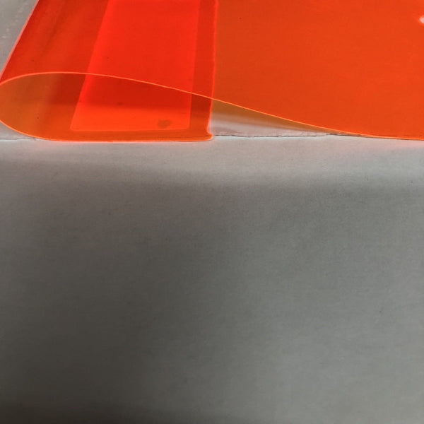 Orange Marine PVC Tinted Plastic Vinyl Fabric