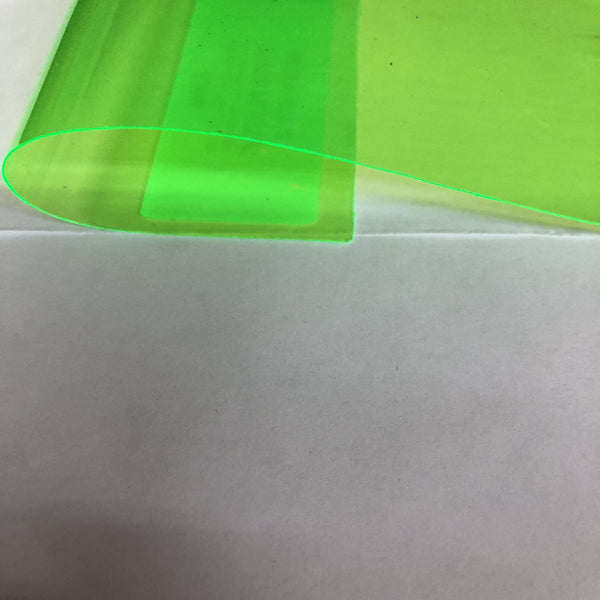 Highlighter Green Marine PVC Tinted Plastic Vinyl Fabric