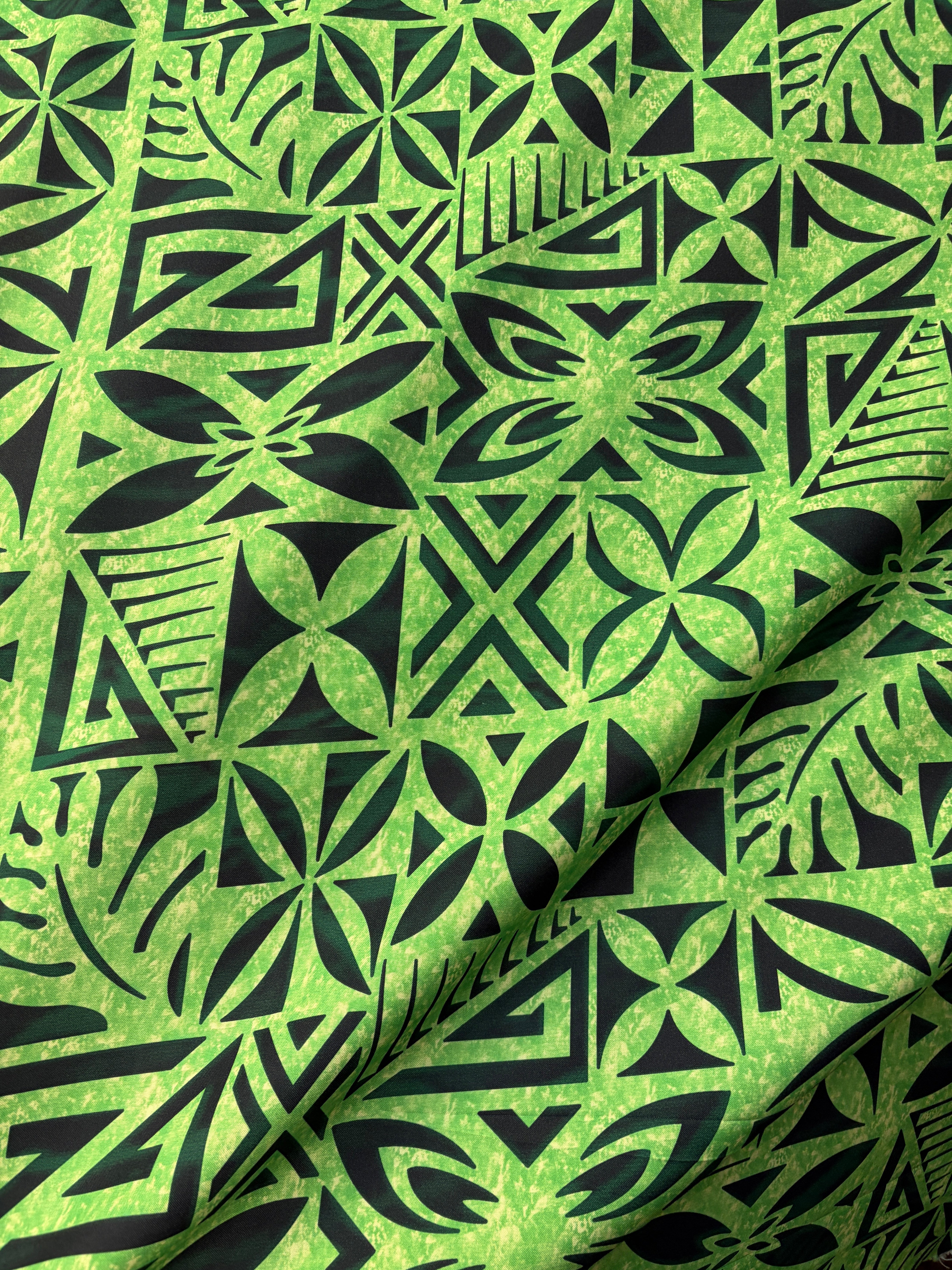 Tribal Geometric Garden Polyester Fabric | Islands Fabric