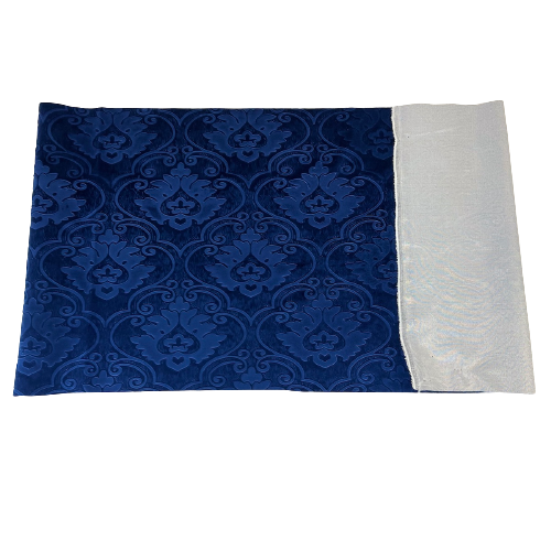 Royal Blue Royalty Damask Embossed Velvet Upholstery Drapery Fabric