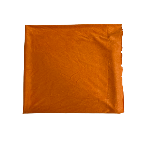 Orange Stretch Faux Suede Knit Fabric