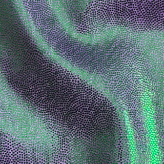 Two Tone Foggy Foil  4 Way Stretch Nylon Spandex Tricot Fabric | Spandex Palace Plum Green