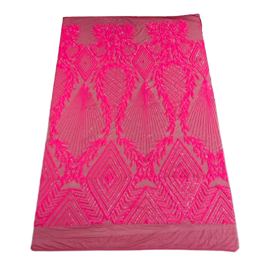 Alpica Geometric Stretch Sequins Fabric | Spandex Palace