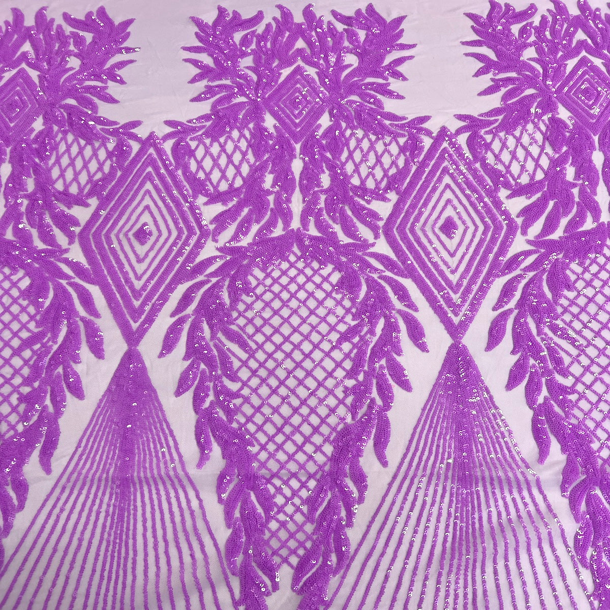 Alpica Geometric Stretch Sequins Fabric | Spandex Palace