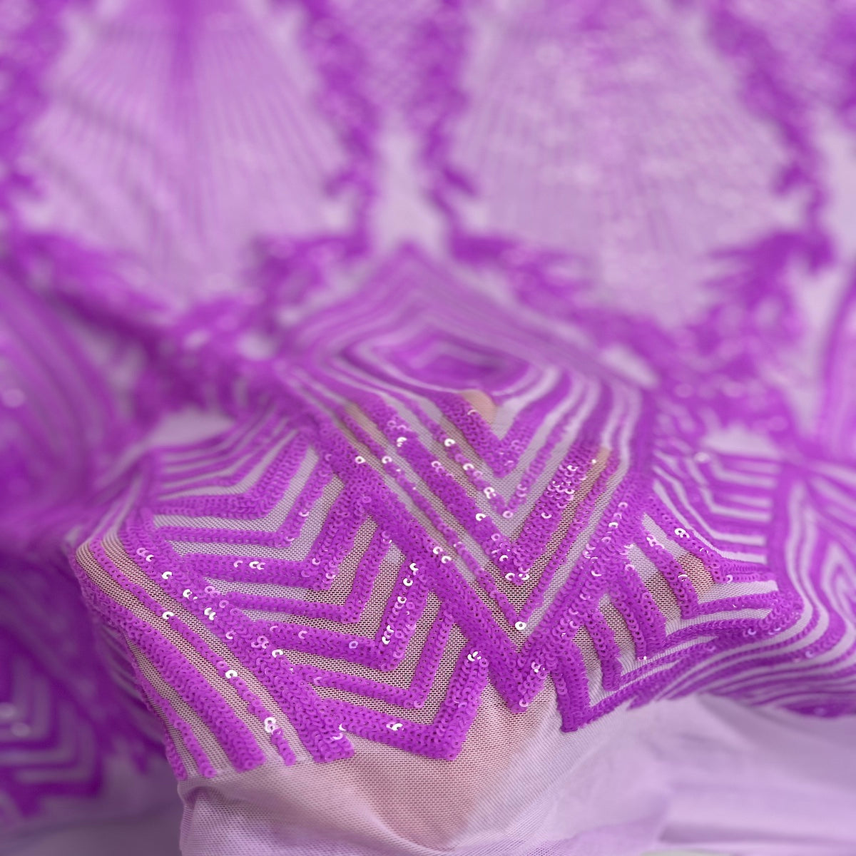 Alpica Geometric Stretch Sequins Fabric | Spandex Palace
