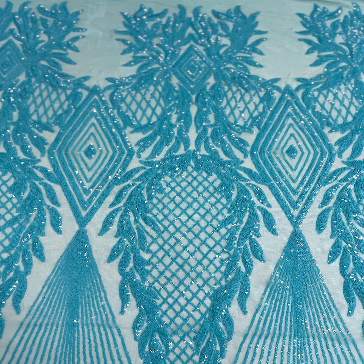 Alpica Geometric Stretch Sequins Fabric | Spandex Palace
