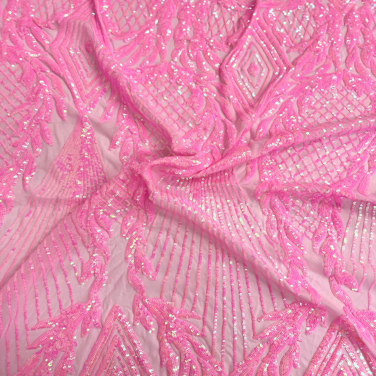 Alpica Geometric Stretch Sequins Fabric | Spandex Palace